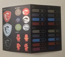 MSI Lucky Dragon Logo  Battery Fan RGB SATA Stickers Decals PC Tower Case DIY picture
