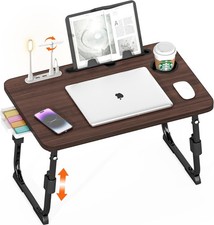 Laptop Tray Lap Desk Stand Folding Bed Table Notebook Tray Cup Slot Adjustable picture