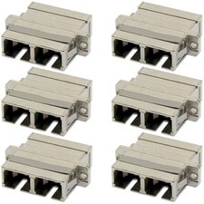 6x SC-SC Connector Fiber Optic Multimode Duplex Coupler Coupling Adapter Metal picture