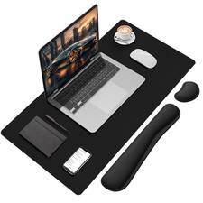 Pad with Wrist Rest , Keyboard Wrist Rest and Pad Set, Desk Mat for Keyboard ... picture