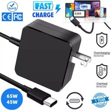 65W/45W USB-C Charger PD Power Adapter For Samsung Chromebook Pro 13.3