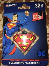 NEW EMTEC Superman 32GB USB FLASH DRIVE / KEYCHAIN picture