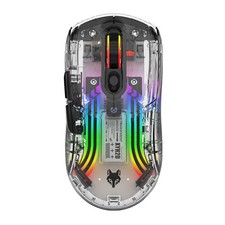 Attoe Bluetooth Wireless Mouse, Transparent RGB Mechanical Dual Mode Black1 picture