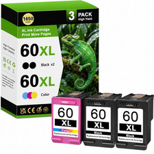 3PK 60XL Ink Cartridge replacement DeskJet F4288 F4292 F4293 F4294 F4400 F4435 picture