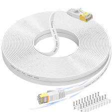 Cat 7 Ethernet Cable 100ft High Speed Flat Internet Network LAN Wire Long Shield picture