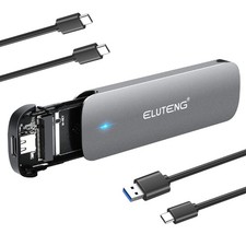 ELUTENG M.2 SSD Enclosure NVME SATA Dual Protocol to USB Adapter Black  picture