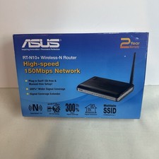 Asus RT-N10+ Wireless-N Router Brand New OPEN BOX Complete With Cords Manual picture
