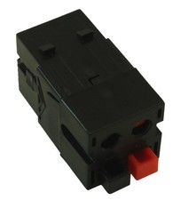 Keystone Jack Insert/Coupler: Dual Speaker DUAL Spring Clips 14-30AWG Black picture