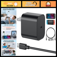 10FT Extra Long 60W AC Adapter Charger for Nintendo Switch, 4K TV Dock Support, picture