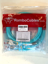 RamboCables OM4 SC to LC Multimode Duplex Fiber Optic Patch Cable 33ft 10M 4-Pck picture