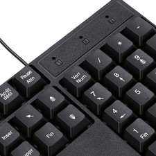 104 Key French Keyboard AZERTY Layout USB Wired 12 Multimedia Keys Engraved JVIS picture