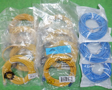 CAT 5E ETHERNET PATCH CABLE 7/20' BLUE+8/15' YELLOW RJ45    NEW     LOT OF 11 picture