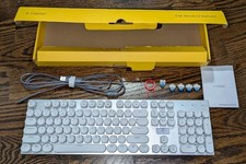 E-Yooso Z-88 Mechanical Gaming Keyboard Metallic  Round Buttons Wired Typewriter picture