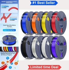 PLA+ 3D Printer Filament 1.75mm 8 Colors 250g Spools 2kg Bundle Multicolor Low picture