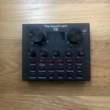 2J V8 External Sound Card with Bluetooth Live Streaming Audio Mixer Broadcast picture
