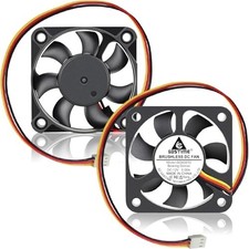2 Pack 50mm Mini DC Cooling Fan 12V 3 Pin for Motherboard Cooler picture