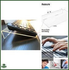 WINKINE Computer Keyboard Stand, Clear Acrylic PC Keyboard Holder Stand Tilted C picture