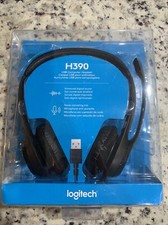 NIB OEM Genuine Logitech H390 Black Over the Ear USB Computer Headset  picture