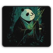 Samurai Panda Gaming Mouse Pad | Bamboo Forest Illustration picture