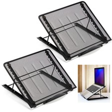 2 Pcs Mesh Laptop Stands 10 Levels Large Adjustable Laptop Riser Holder Compu... picture