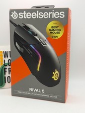 BRAND NEW SEALED STEEL SERIES Rival 5 RGB Precision Optical Gaming Mouse Black picture