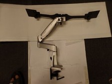 Workrite SILVER PA4000-S  Poise Twin Flat Panel LCD Display Monitor LED Arm picture