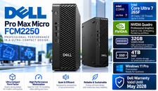 NEW Dell Pro Max Micro Intel Ultra 7 32GB DDR5 4TB SSD Nvidia Quadro WRTY 2028 picture