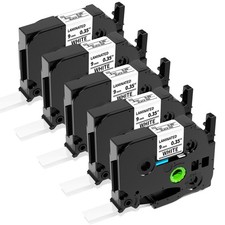 9mm Tape Compatible with Brother TZe-221 TZe221 TZ-221 TZe 9mm Black on White picture