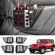 Utiiy Upgraded Metal Front Door Storage Box Pockets for 20072018 Jeep Wrangle... picture