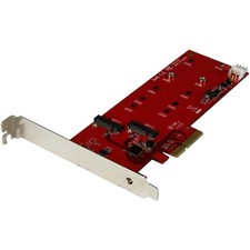 StarTech 2x M.2 SATA SSD Controller Card, PCIe, PCI Express M.2 SATA III picture