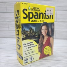 Instant Immersion: Learn To Speak SPANISH Levels 1, 2 & 3 Made In USA 4 Disks picture
