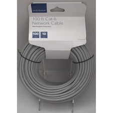 Insignia - 100ft Cat-6 Network Cable - Ethernet RJ45 - 10Gbps - NS-PNW76C0 - NEW picture