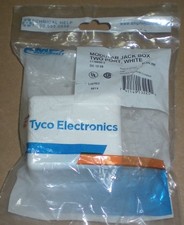 AMP NETCONNECT TYCO ELECTRONICS MODULAR JACK BOX TWO PORT WHITE 741149132251 NEW picture