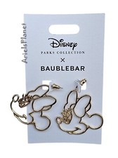 Disney Parks Baublebar Minnie Mouse Dangle Gold Toned Earrings picture