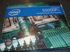 Intel S5000PSLSASR Server Board.  New Retail Box. picture