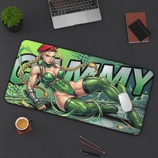 Cammy Desk Mat, Street Fighter Mouse Pad, Military Fighter Desk Decor picture