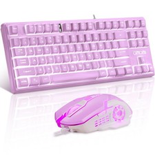 CHONCHOW LED Keyboard and Mouse Combo,Wired 87 Key picture