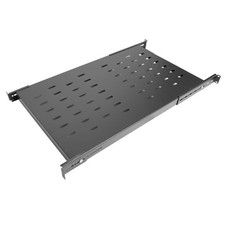 Adjustable 1U Server Rack Shelf 20-38 Inch Depth, Vented Design for 4 Post Compu picture