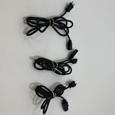3 Prong Power Cable Cord Universal Standard 5ft PC Computer HDTV Monitor Lot 3 picture