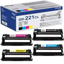 4 Pack DR-221CL Drum Unit for Brother MFC-9130CW MFC-9330CDW MFC-9340CDW DR-221 picture