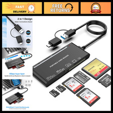 7-in-1 USB C Multi Card Reader Hub for SD, CF, Micro SD, XD, MS - Compatible wit picture