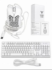 Skytech Gaming Wired Keyboard K-1000W & Mouse M-1200NW Bundle, White picture