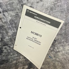 Motorola MC68010 16-Bit Virtual Memory Microprocessor Manual 1982 Retro Tech picture