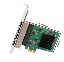SYBA IO Crest 4-Port Gigabit Ethernet PCI-e x1 Network Interface Card picture