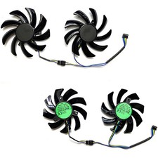 1Pair Graphics Card Cooling Fans for POWERCOLOR RX7600 8GB Fighter Graphics Card picture