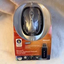 Microsoft Wireless Notebook Presenter Mouse 8000 Model 1065 Silver Bluetooth picture