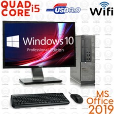 Fast DELL Desktop Computer PC DVD Core i5 8GB RAM 23 inch 500GB OFFICE 2019  picture