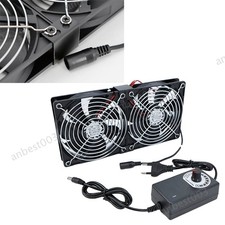 120MM 2 Fans Set 12V Btc Mining Machine Server Case Cooling Fan Adapter 2700RPM picture