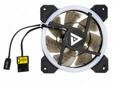 120mm RGB LED PC Case Cooling Fan Black 4-Pin w/ LED SW Connector picture