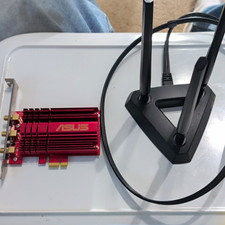 ASUS PCE-AC88 PCIe x1 Wireless 802.11ac Network Card 2100 Mbps w/Antenna  picture